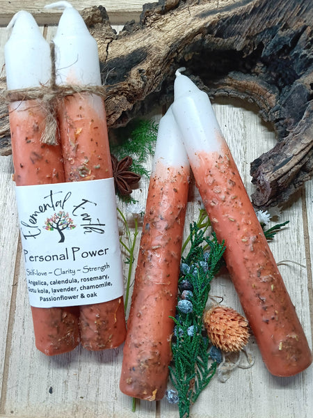 Elemental Earth Shop - Personal Power Herbal Intention Candles