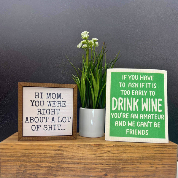 Driftless Studios - You're An Amateur Can't Be Friends Funny Swedish Dishcloths
