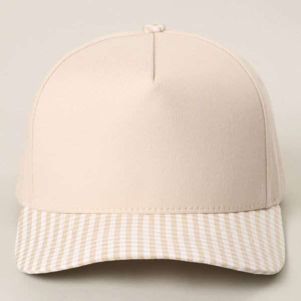Fashion City - Small Gingham Check Two-Tone Trucker Hat