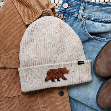 Trendy Transfers - Bear Landscape Leather Hat Patch