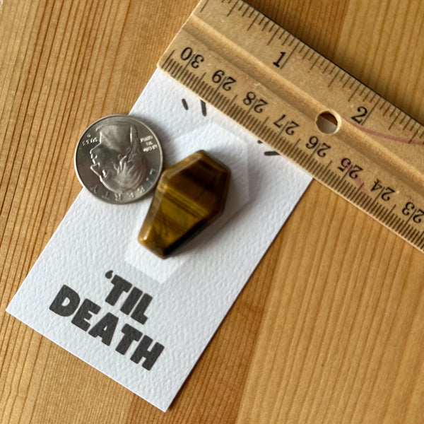 Pebble House - "Til Death" Coffin Mini Crystal Greeting Card- Crystals & Stones