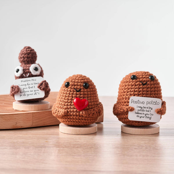TOMOPOD LLC - Crochet Positive Potato, Amigurumi Potato, Cute Handmade Toy