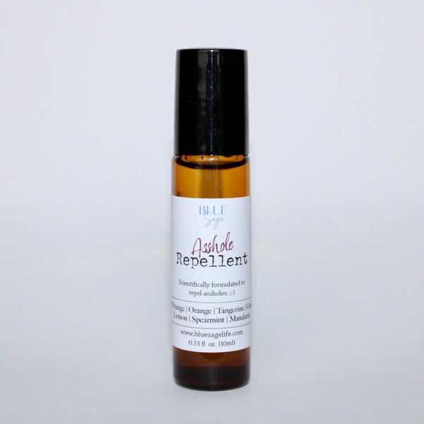 Blue Sage - A**hole Repellent Essential Oil Aromatherapy Roller | Funny Gifts