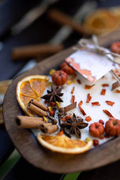 MySunshineCandless - Large Wooden Fall Candle/Autumn Season/Pumpkin Orange Decoration/Pumpkin Pie/Fall Home Decor/Pumpkin Wood Bowl Candle