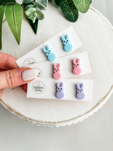 Mellow Dove Designs - Easter Peeps Bunny Studs | Boho Spring Earrings
