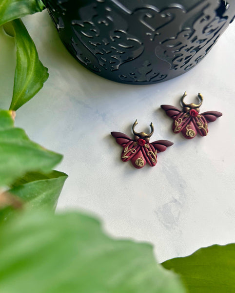Everything Ky and I - Ombré Rose Beetle Studs