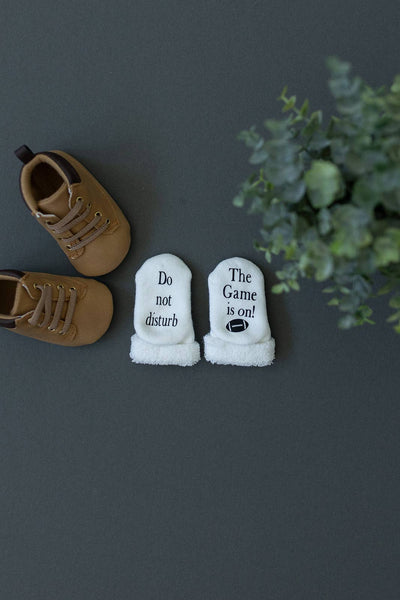 Dorothy’s Reason - Do Not Disturb The Game is on Football Baby Socks | Sports