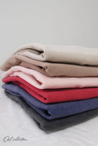 OAT COLLECTIVE - PREMIUM BASIC Cropped Thermal Vintage Pullover