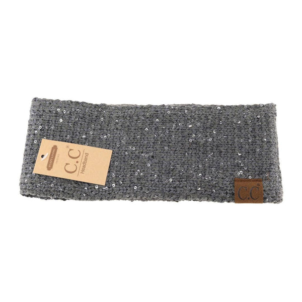 C.C Beanie - Fuzzy Lined Scatter Sequin Fashion Headband for Women