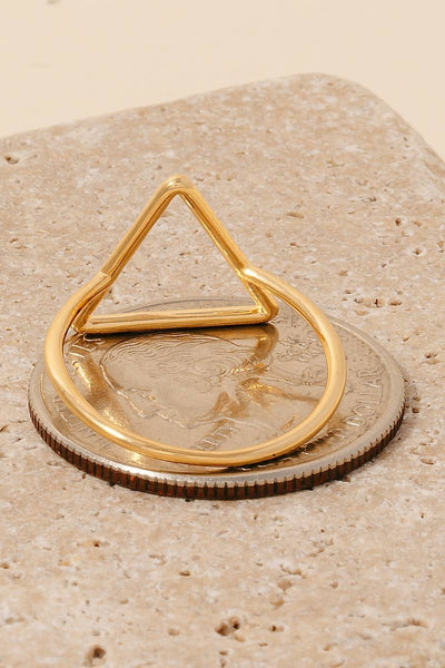 Anarchy Street - Metallic Wire Triangle Dainty Band Ring