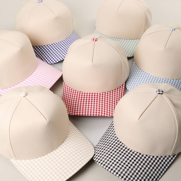 Fashion City - Small Gingham Check Two-Tone Trucker Hat