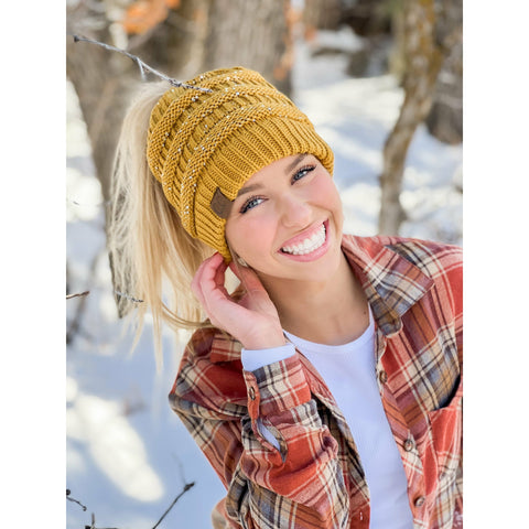 C.C Beanie - Sequin CC Beanie Tail Beanie MB730