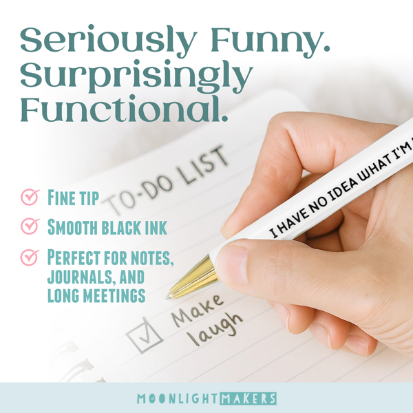 Moonlight Makers - Adulting In Progress - Pen Set - Funny Gift