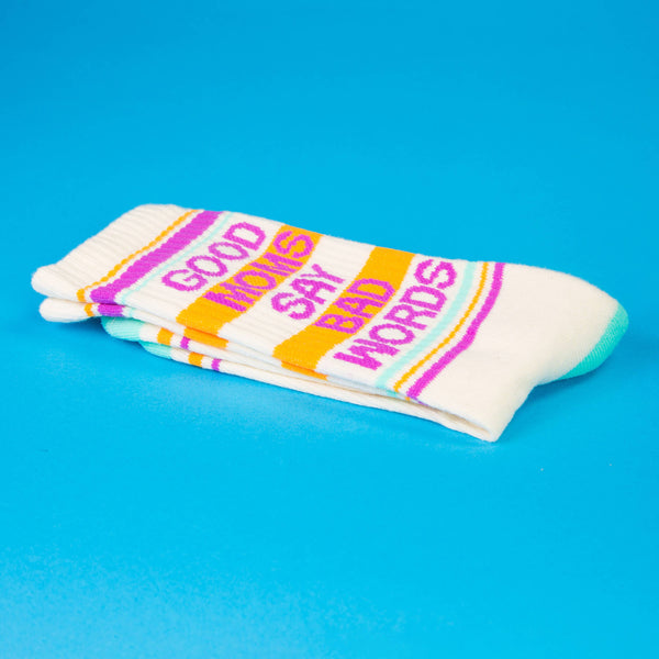 Gumball Poodle - Good Moms Say Bad Words Gym Crew Socks