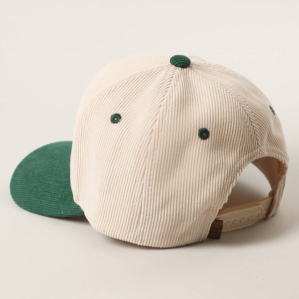 Fashion City - Lucky Script Glitter Heat Press Corduroy Trucker Hat