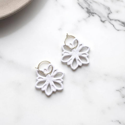 Mood Swing Jewelry - Snow Days | Hoops with Polymer Clay Charm