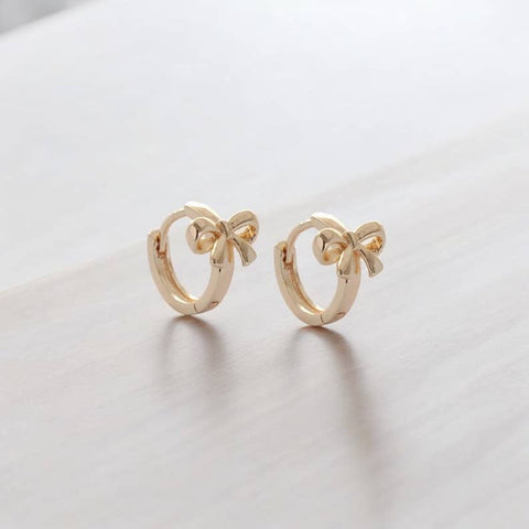 Mood Swing Jewelry - All Done Up | Gold-Plated Huggie Earrings