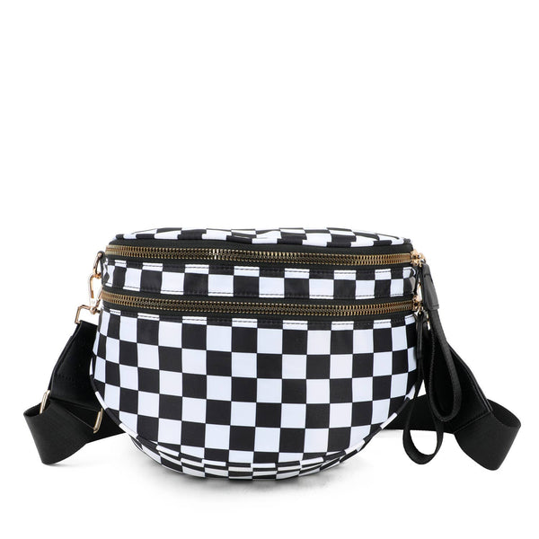 Paulina Nylon Waterproof Multi-Compartment 10" Crossbody Bag