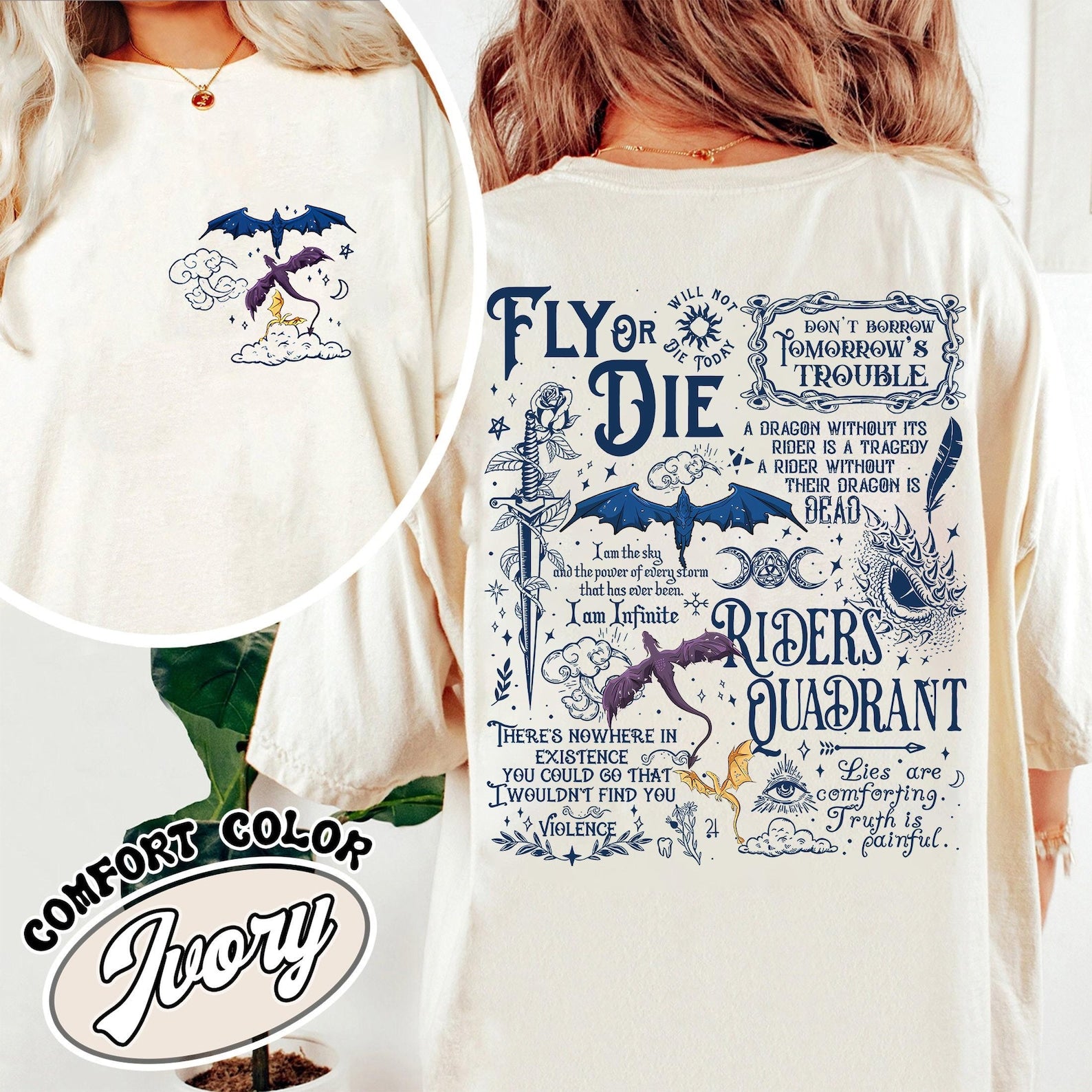 FOURTH WING FLY OR DIE W/ LEFT CHEST