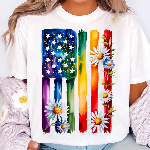 PRIDE AMERICAN FLAG