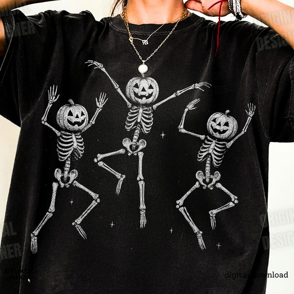 DANCING PUMPKIN SKELETONS