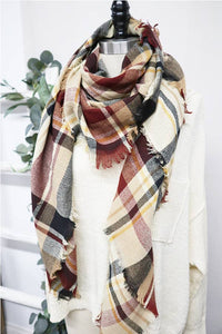 Love and Repeat - Plaid Oversized Blanket Scarves