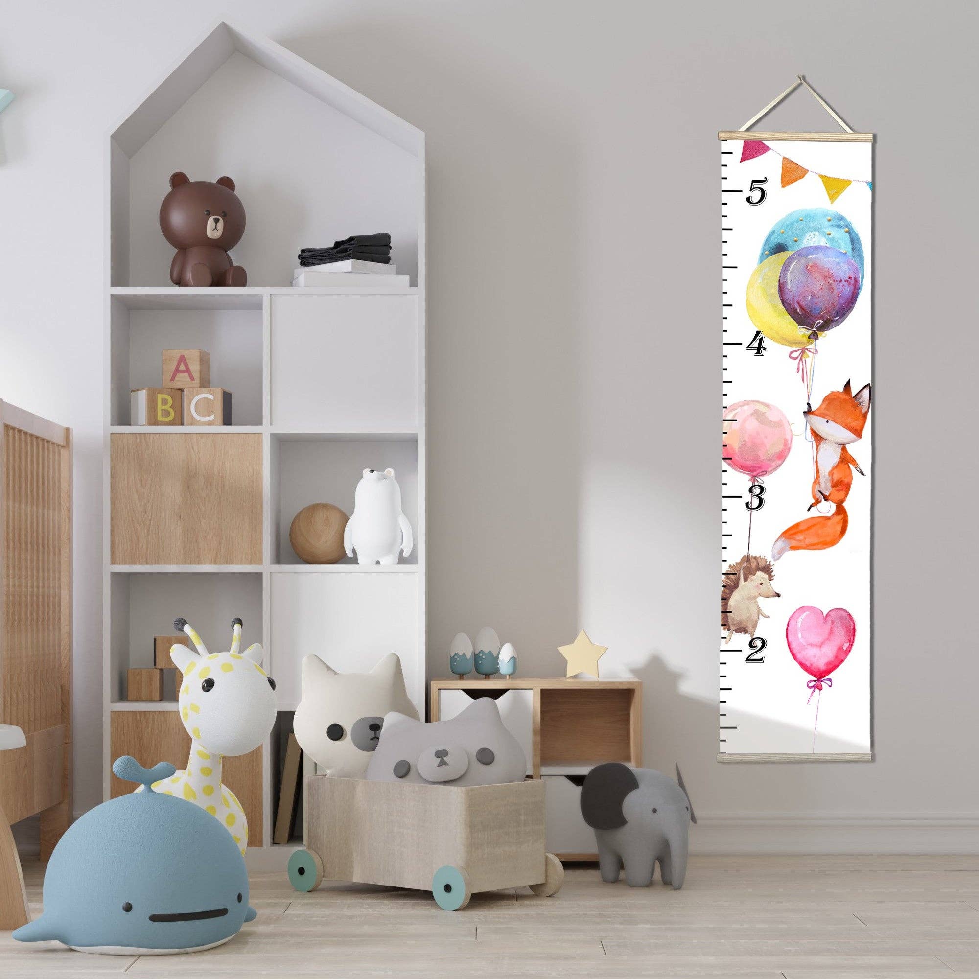 Honey Lemonade - Canvas Kids Growth Chart - Fox