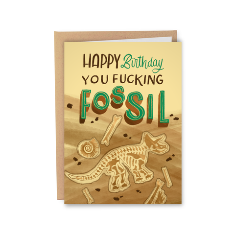 Sleazy Greetings - Fucking Fossil Card