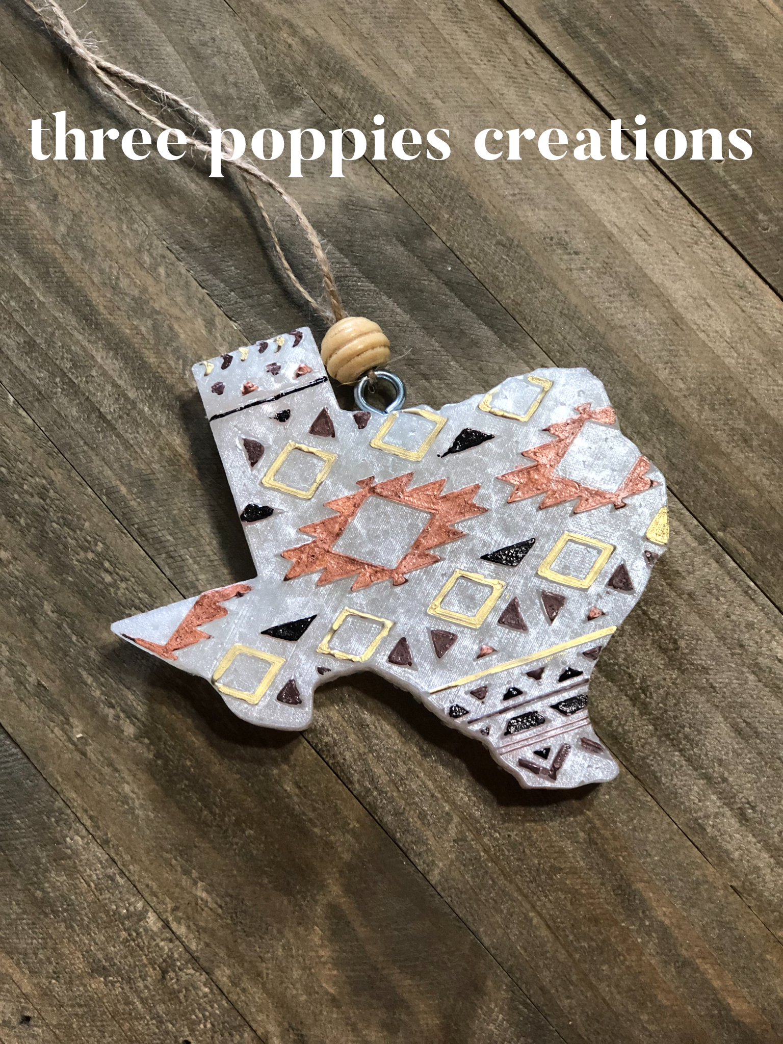 Three Poppies Creations - Aztec Texas Car Freshie - Air Freshener (Copy)