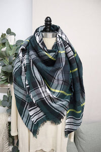 Love and Repeat - Plaid Oversized Blanket Scarves