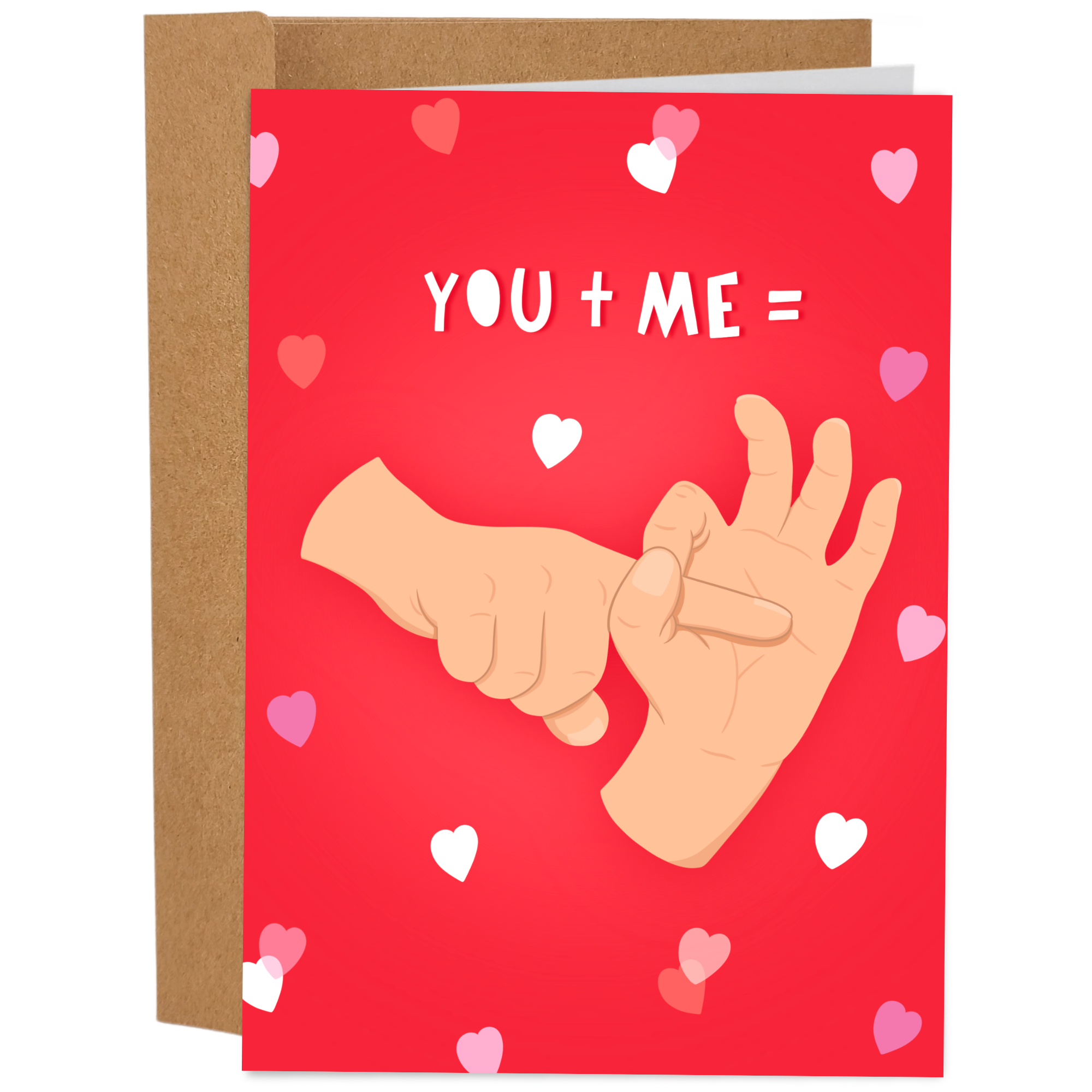 Sleazy Greetings Card - You + Me =