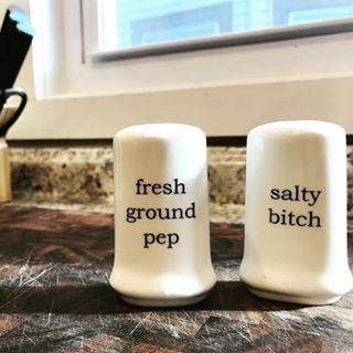 Buffalovely - Salty Bitch and Fresh Ground Pep Salt and Pepper Shakers
