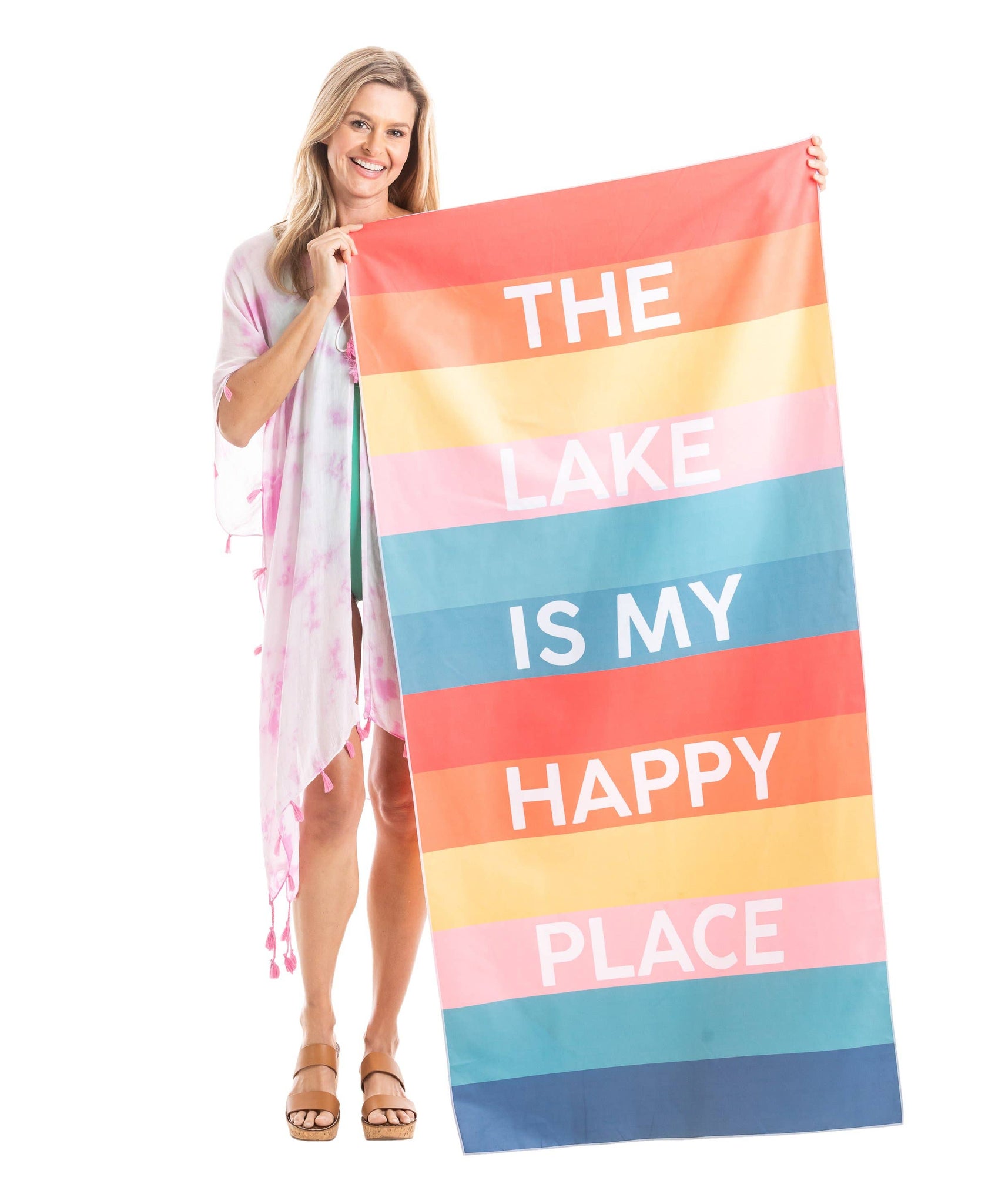 Katydid - The Lake Is My Happy Place Quick Dry Towel