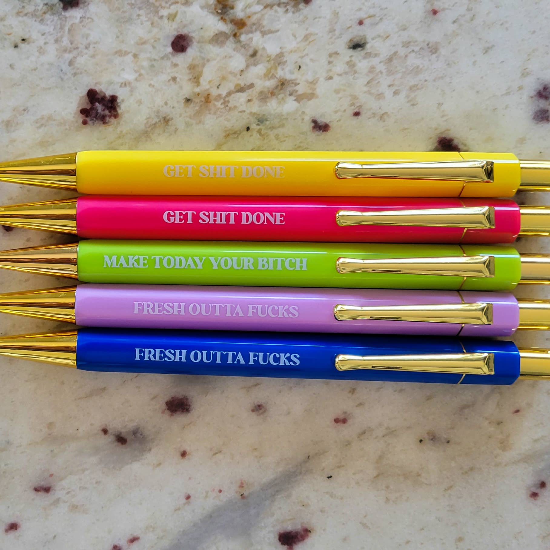 DIYxe - Set Of 5 Sweary Pens | Funny Stationery
