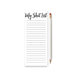 Tiramisu Paperie - My Shit List Skinny Notepad