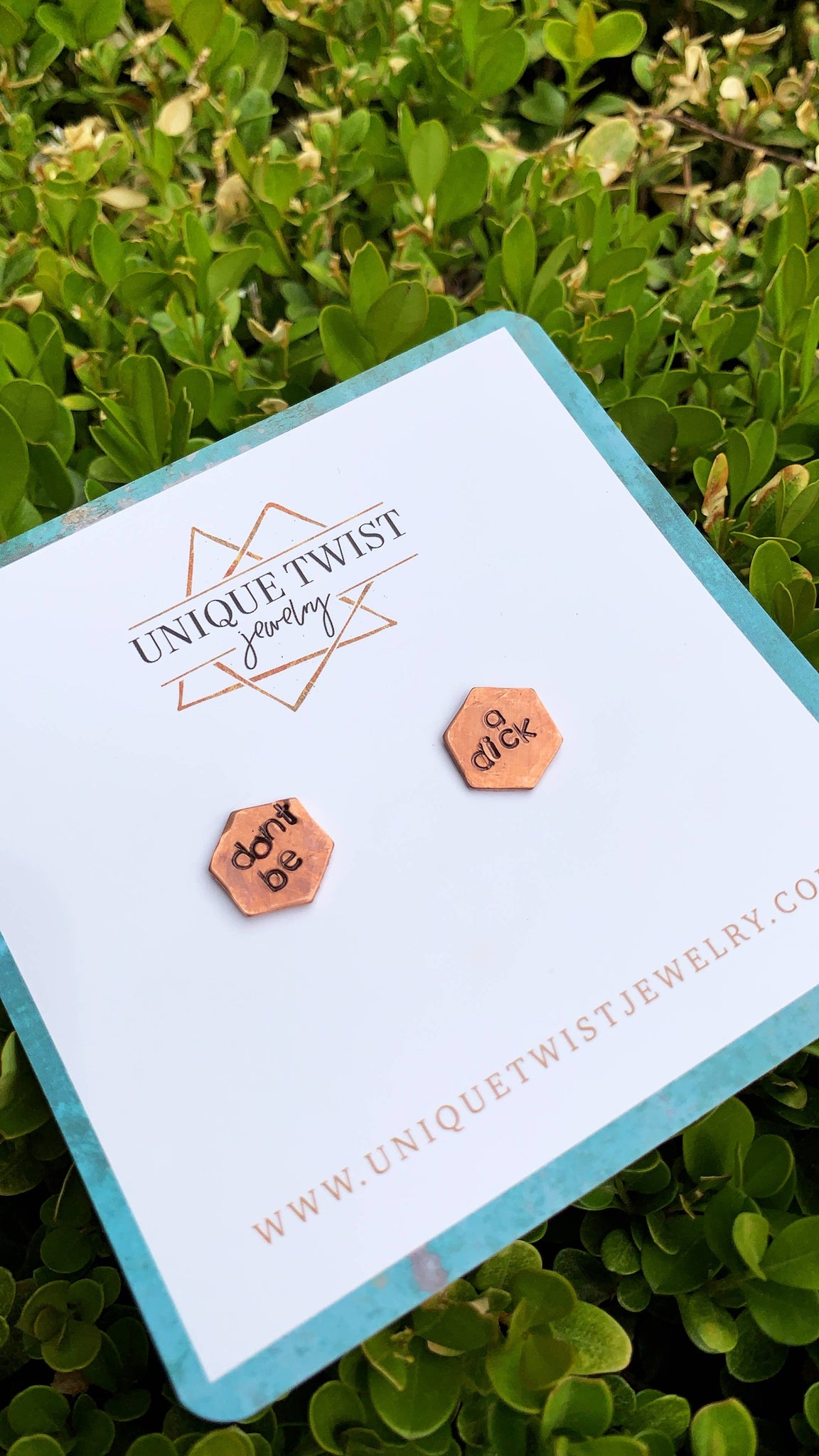 Unique Twist Jewelry - Dont Be A Dick Studs