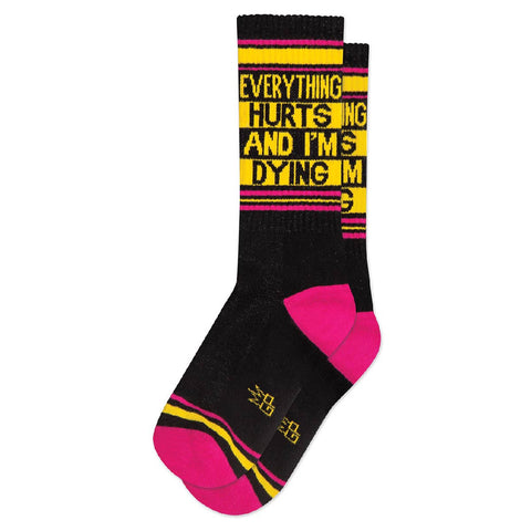 Gumball Poodle - Everything Hurts and I'm Dying Gym Crew Socks