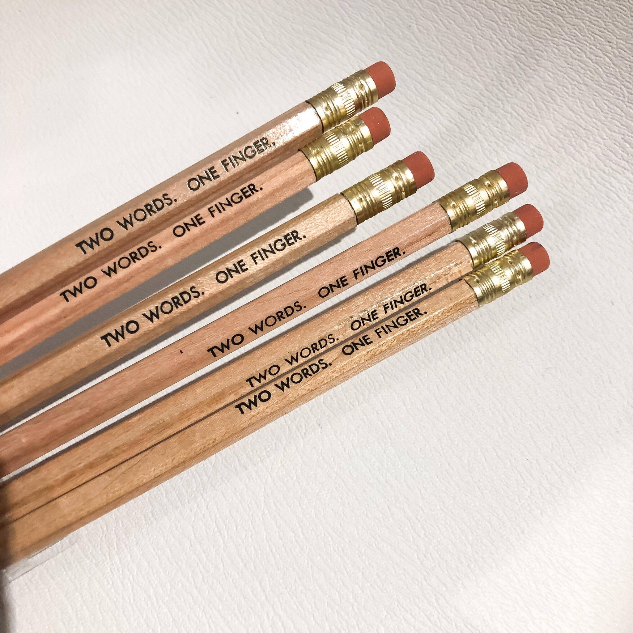 Tiramisu Paperie - Two Words One Finger Pencils