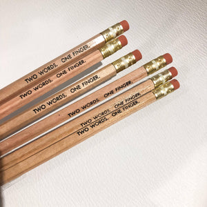 Tiramisu Paperie - Two Words One Finger Pencils
