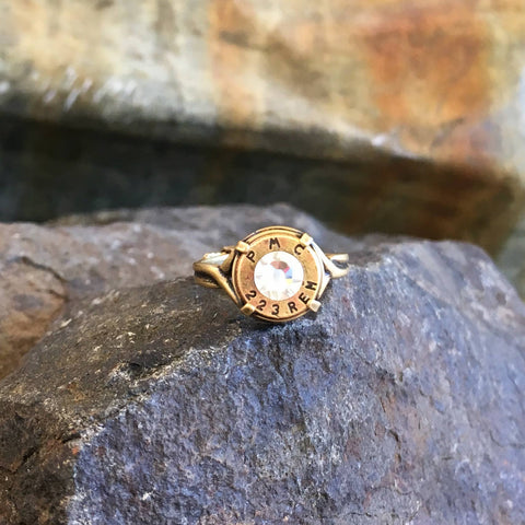 Buffalo Girls Salvage - Bullet Crown Ring -  Bronze - Recycled Jewelry
