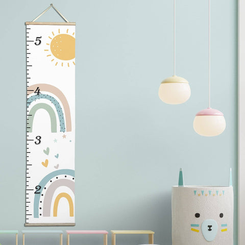 Honey Lemonade - Canvas Kids Growth Chart - Rainbow