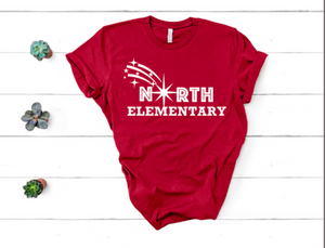 NORTH ELEMENTARY TEE - HEATHER RED