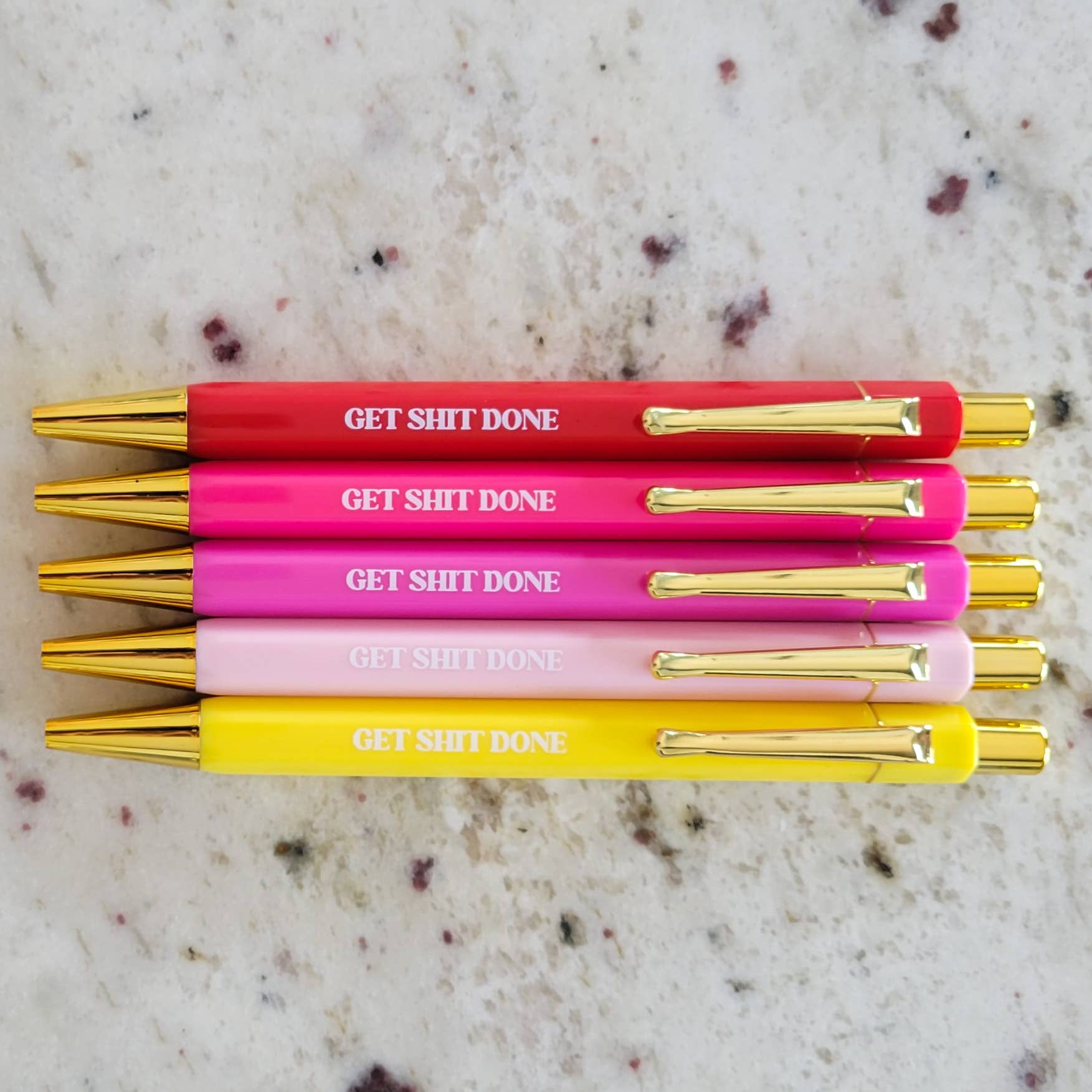 DIYxe - Set Of 5 Get Shit Done Pens | Funny Stationery