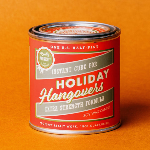 Holiday Hangovers Half-Pint Can | Funny Christmas Candle