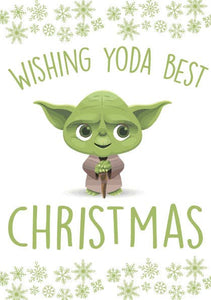 Cheeky Chops Cards & Wanky Candles - Christmas Card   Star wars wishing yoda best christmas