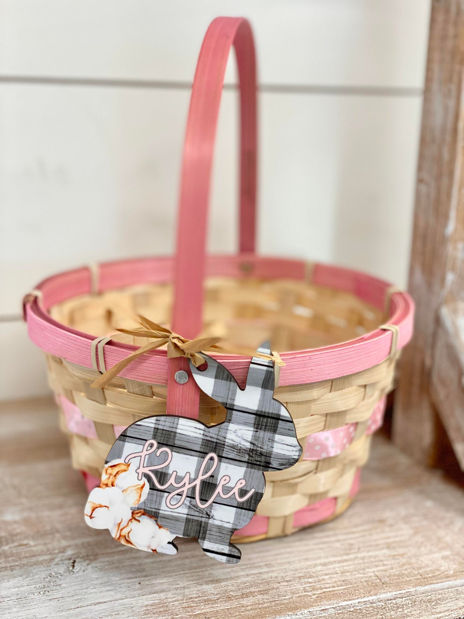 EASTER BUNNY TAG - FARMHOUSE
