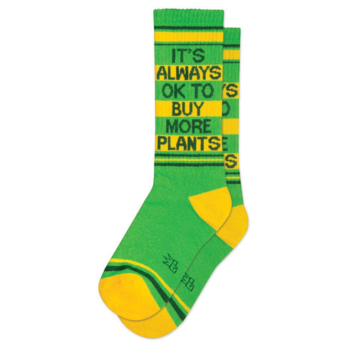 Gumball Poodle - It's Always OK To Buy More Plants Ribbed Gym Socks