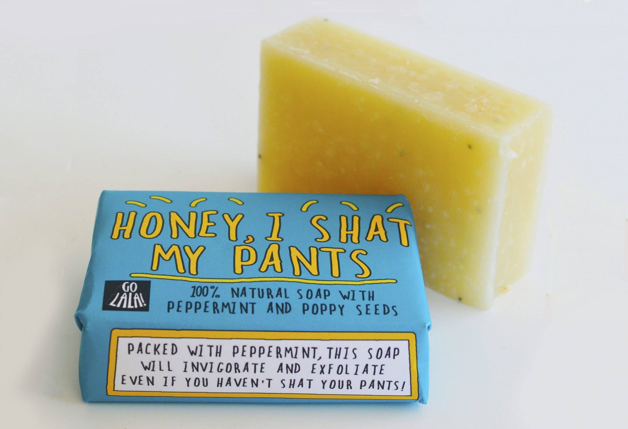 Go La La - Shat My Pants Soap Bar Funny Rude Novelty Gift Vegan