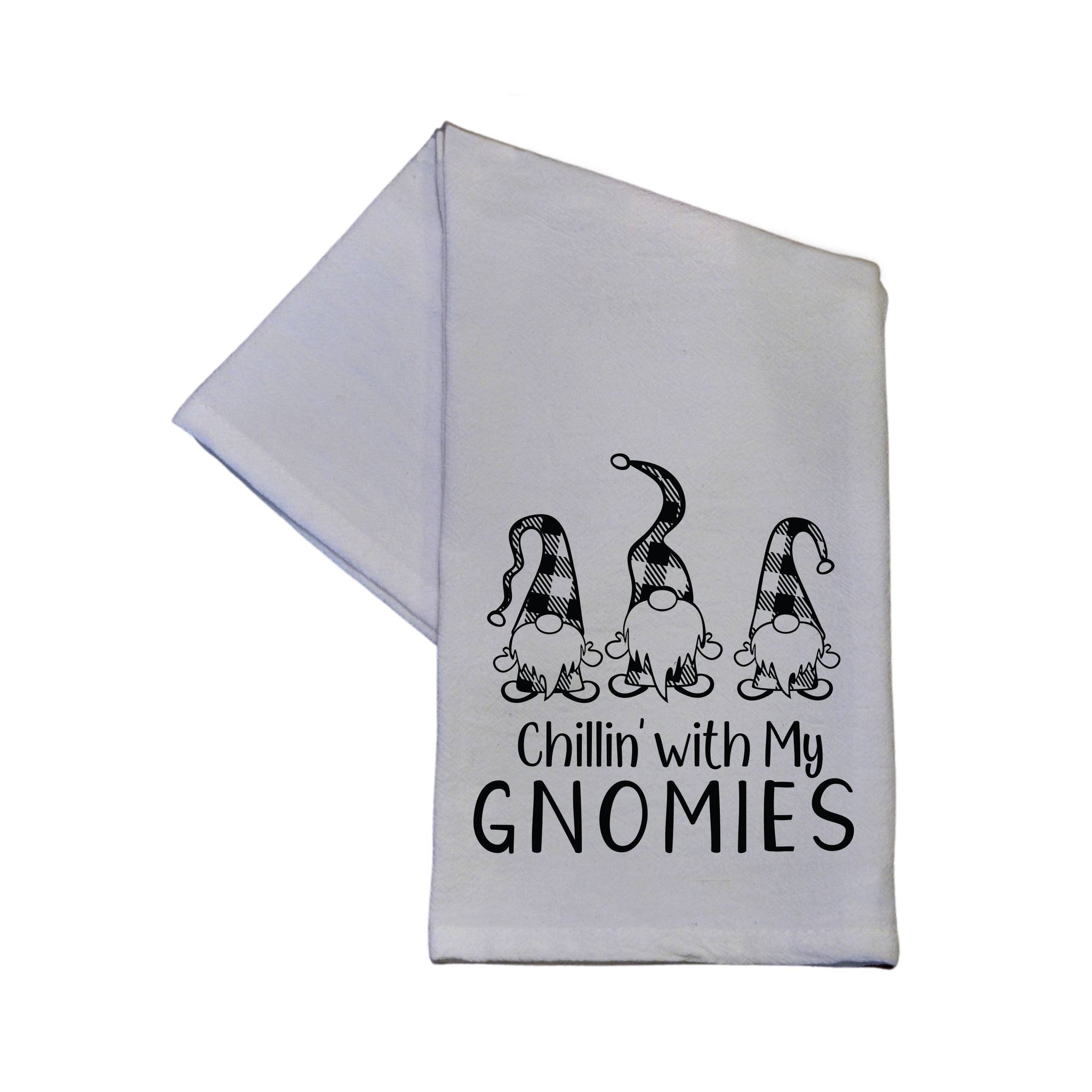 Driftless Studios - Chillin With My Gnome 16x24 Tea Towels - Christmas Decor
