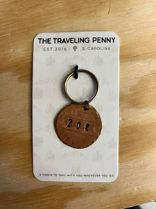 The Traveling Penny - 208 Keychain